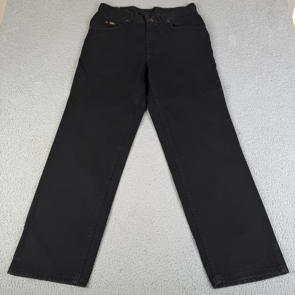 Vintage Lee Relaxed Fit Jeans Men 34x30 Black Straight Leg Cotton Denim Workwear